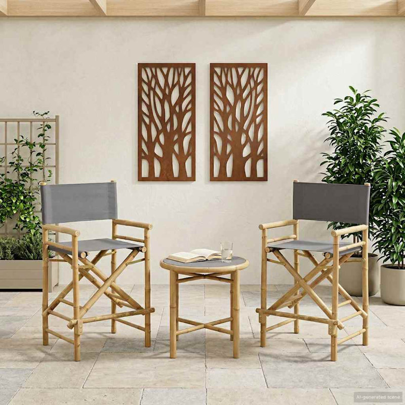 Patio Dining Armchair, Grey/Teak