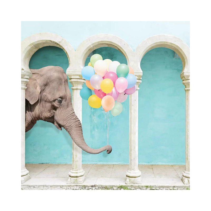 An Elephant Never Forgets by Erin Summer - Print on Canvas, Wrapped Canvas, 66.04cm H x 66.04cm W x 1.91cm D