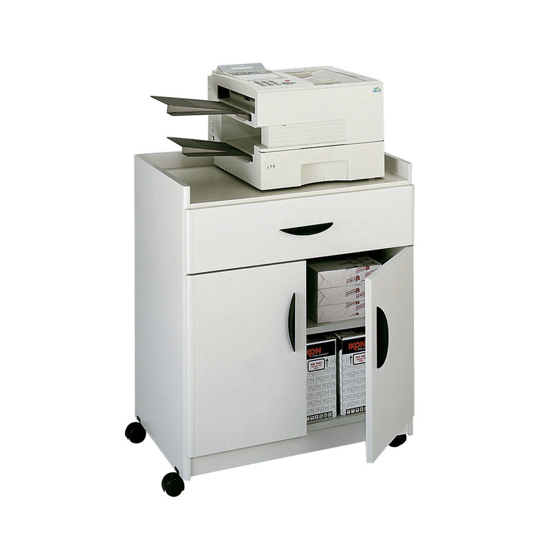 92.08cm H x 76.2cm W Printer Stand with Wheels, Grey