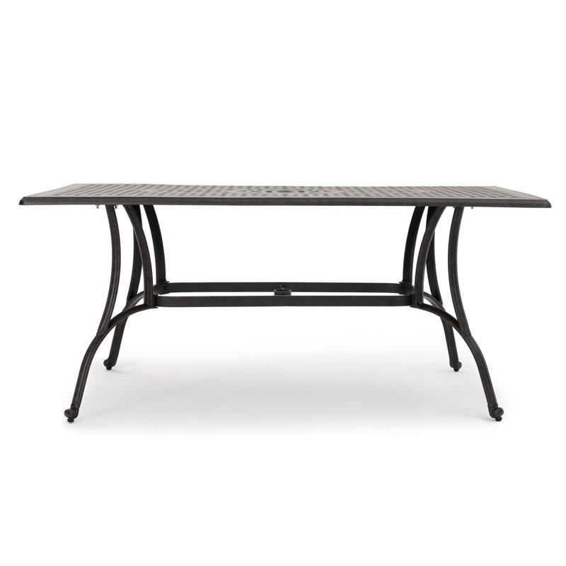 Outdoor Cast Aluminum Rectangular Dining Table