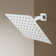 1-Spray Patterns With 2.5 GPM 8 In. Wall Mount Fixed Shower Head