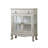 Retro White Solid Wood Accent Cabinet