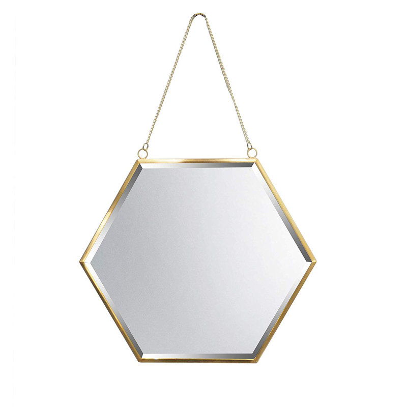 miroir mural hexagonal  Daulton, Doré
