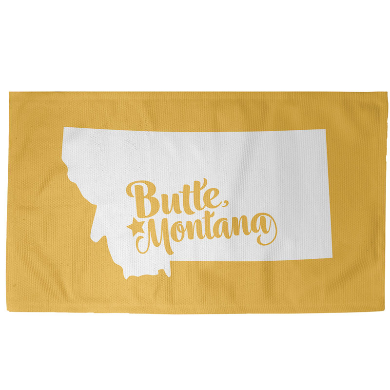 Tapis jaune montana Butte, Rectangle 5 pi x 7 pi
