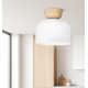 Raela 9 In. 1-Light 60-Watt Contemporary Matte White Flush Mount With Matte White Metal Shade Shade