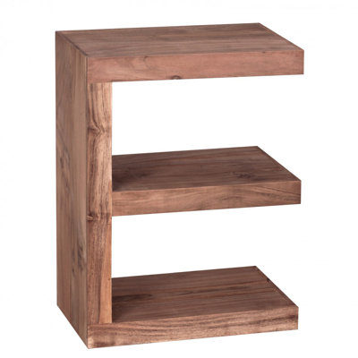Mumbai Solid Wood Pedestal End Table