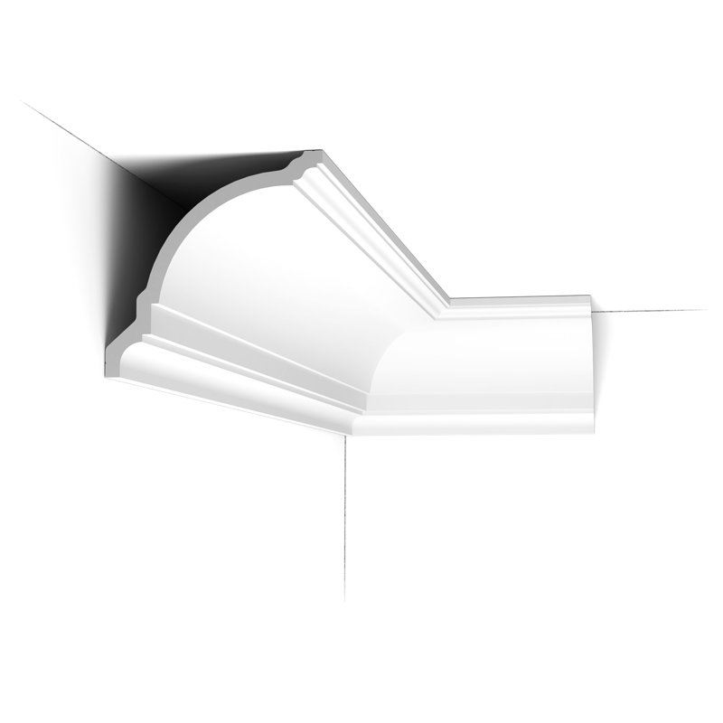5-3/4 in x 5-3/4 in x 78-3/4 in Primed White Plain Polystyrene Crown Moulding