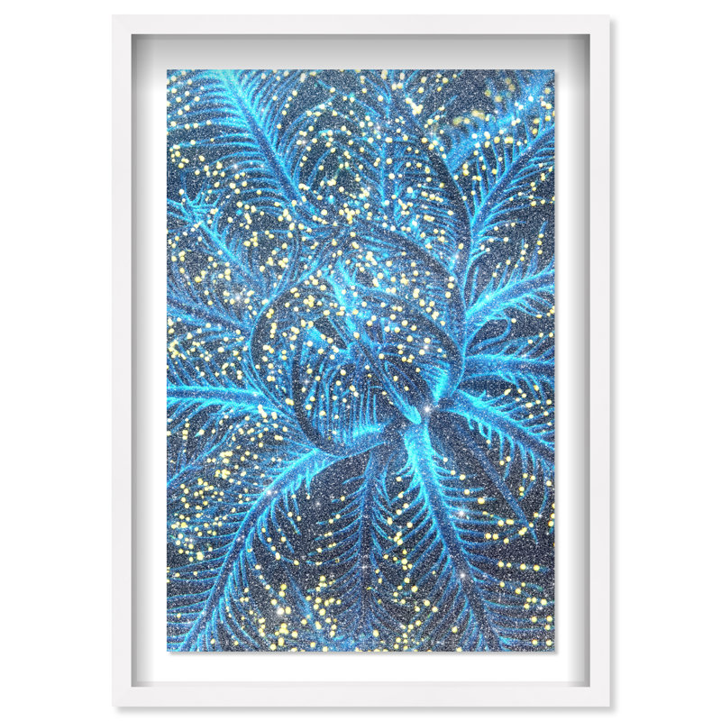 Neon Bloom Shadowbox Animals Print by Oliver Gal, Black Frame, 10 x 15, 46.5"H x 31.5"W, White Shadowbox