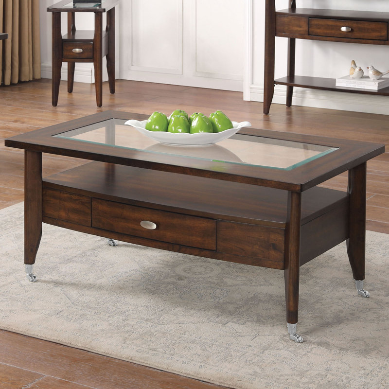 Abrie Glass Top Coffee Table
