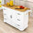 Rolling Kitchen Island Cart with Drop Leaf, Power Outlet, 6 Drawers and Storage Cabient-1927582408