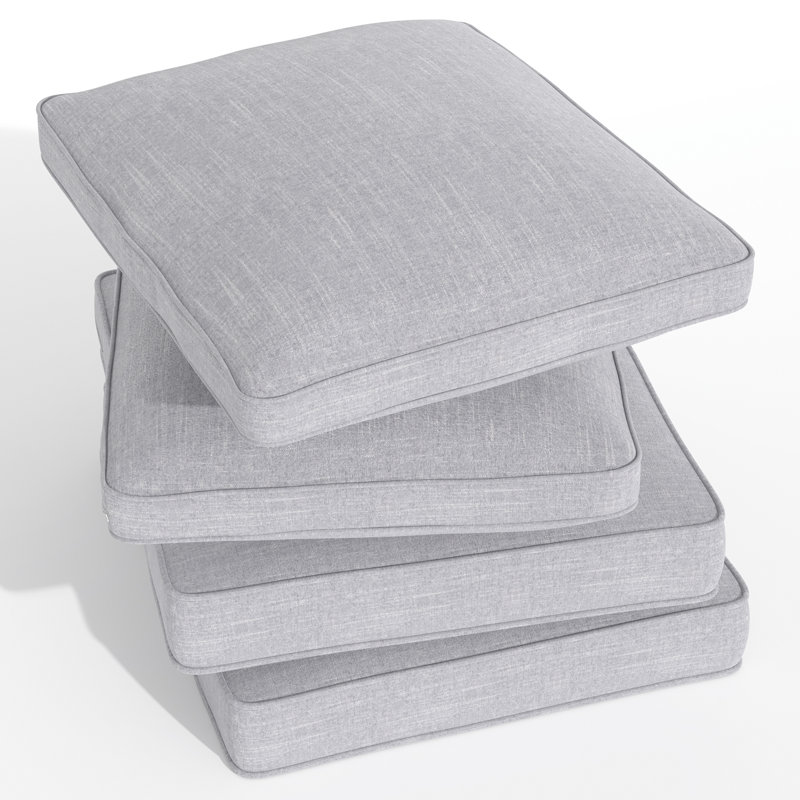 Outdoor Deep Seat Cushions, Light Gray