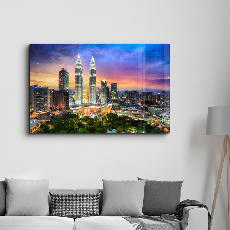 Élégante peinture murale en verre trempé de 13,8 po x 21,7 po | 100% verre trempé, épaisseur: 0,16 pouce | Imprimé UV pour des couleurs éclatantes | Parfait pour la décoration intérieure, le salon et les espaces de bureau