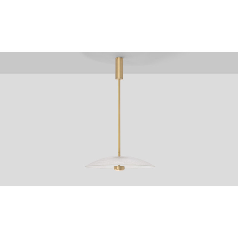 Luminaire suspendu Cielo large, Laiton satiné, H 3,30 po x l 15,20 po