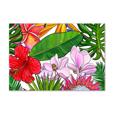 Hawaiian Flowers - Wrapped Canvas Print