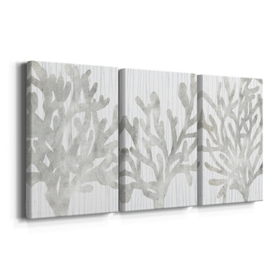 Quiet Coral I  -Custom Wrapped Gallery Canvas - 3 Pieces