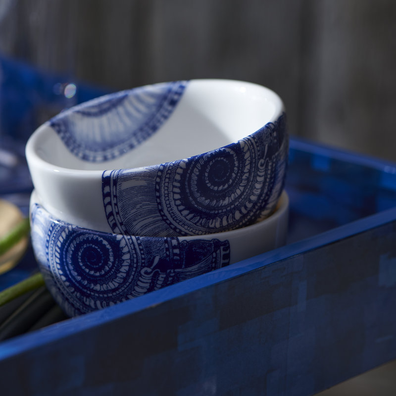Ships And Shells Porcelain Dessert Bowl