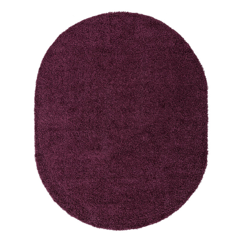 Capwell Performance Indoor Rug, Oval 7'10" x 10', Eggplant Purple