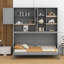 Lit escamotable mural avec armoire supérieure, tablettes, lit pliable peu encombrant avec éclairage et port USB-1561124269