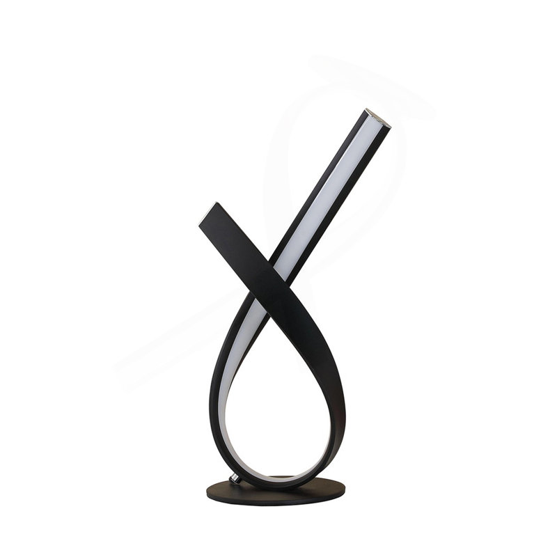 Lampe de table à DEL 17 po, Noir