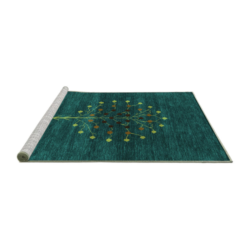 Tapis turquoise Shelana Contemporary, Carré 3 pi