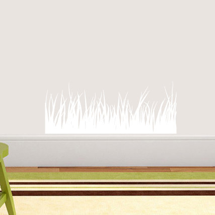 Adhésif décoratif herbe, Blanc