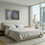 Art mural sur toile gris et orange-394048990