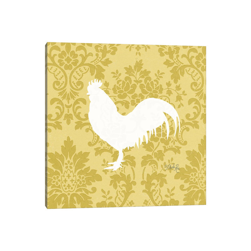 Rooster Silhouette 1 Piece Wrapped Canvas Wall Art, 30.48 cm H x 30.48 cm W
