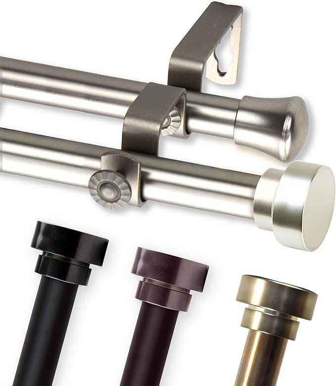 Cap 13/16" Double Curtain Rod