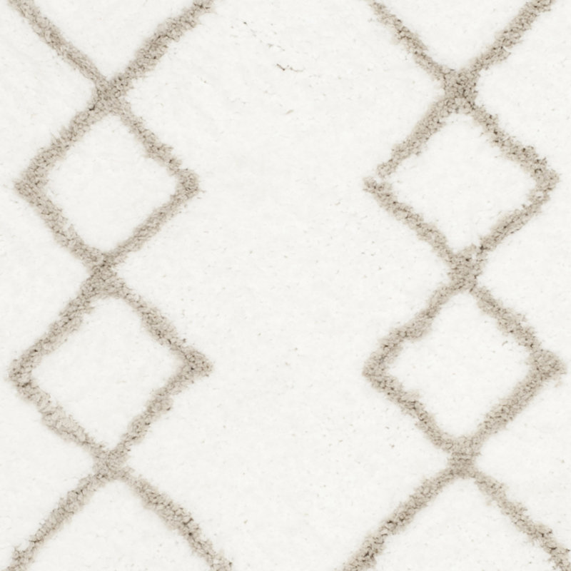 Tapis ivoire / argenté touffeté à la main Aderita, Rectangle 4 pi x 6 pi