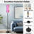  68.5" Standing Floor Lamp Rainbow leopard skin seamless Dimmable Metal Pole Lamp with Linen Lampshade LED Bulb Included