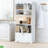 63"H 5-Tier Bookcase – Large Open Display Storage Shelves for Living Room & Home Office White/Walnut