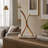 Abstract Curved Metal Sculpture with Marble Base for Living Room - Decorative Objects Figurine Decorations for Office or Home Decor - 16", Gold