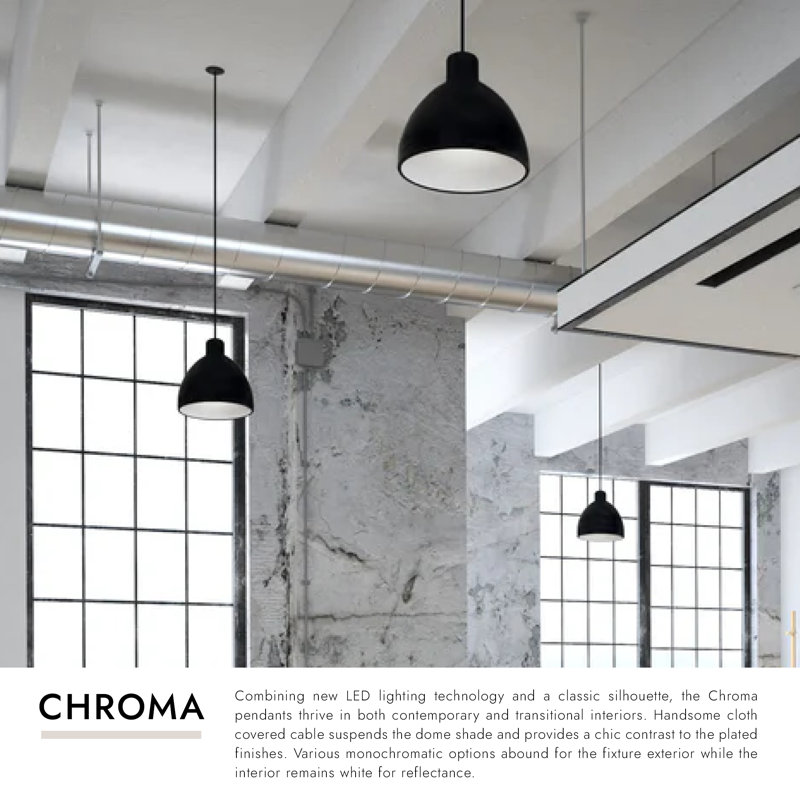 Chroma Pendant Light, 128.5" H x 8.63" W x 8.63" D, Black