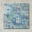  Art moderne en verre acrylique 12 po x 12 po «Modern Industry 2» par Coco Good