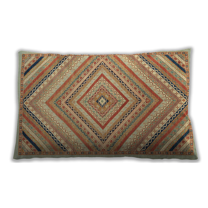 Damask Throw Pillow, Synthetic