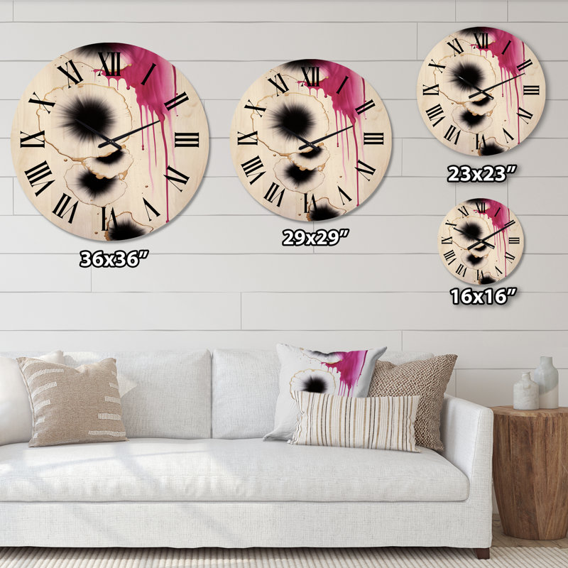 Horloge murale en bois massif Alyeska, Moyenne
