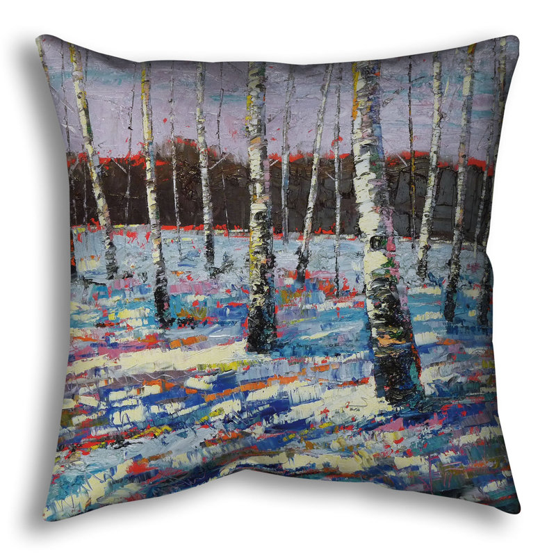 Throw Pillow, Evening Shade by Jeff Boutin, White/Blue 3, Square 18"