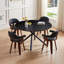 Table basse 53,14 po en MDF et table de bout courte avec base en métal, facile à assembler, noir-1529391559