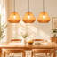 3 - Light Rattan Farmhouse Bohemian Pendant