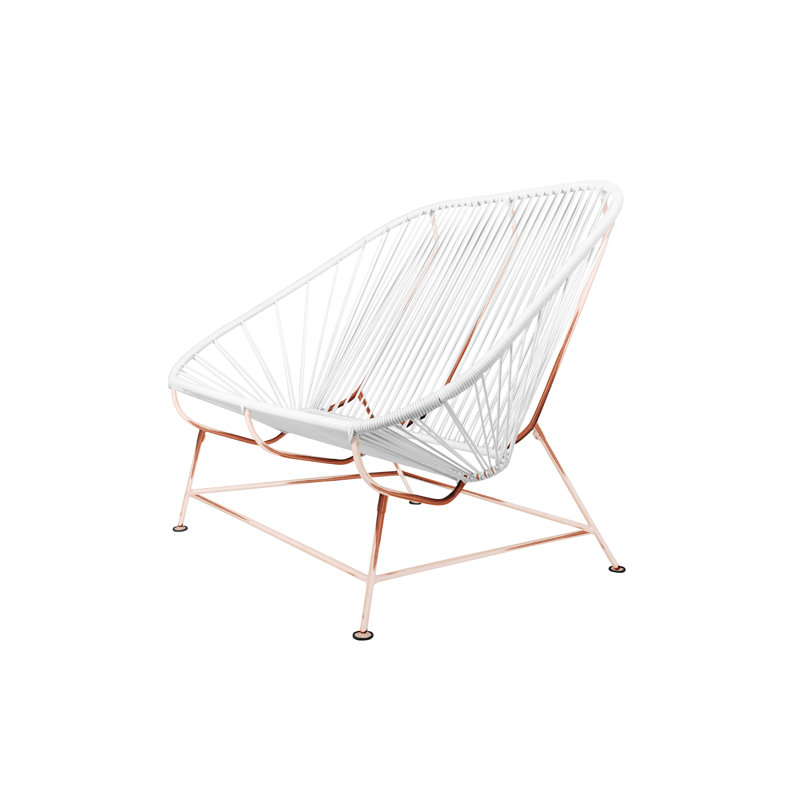 InLove Indoor/Outdoor Handmade Loveseat, White/Copper
