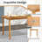 7 PCS Patio Dining Set Acacia Wood Table and Chairs Set with 1.97” Umbrella Hole
