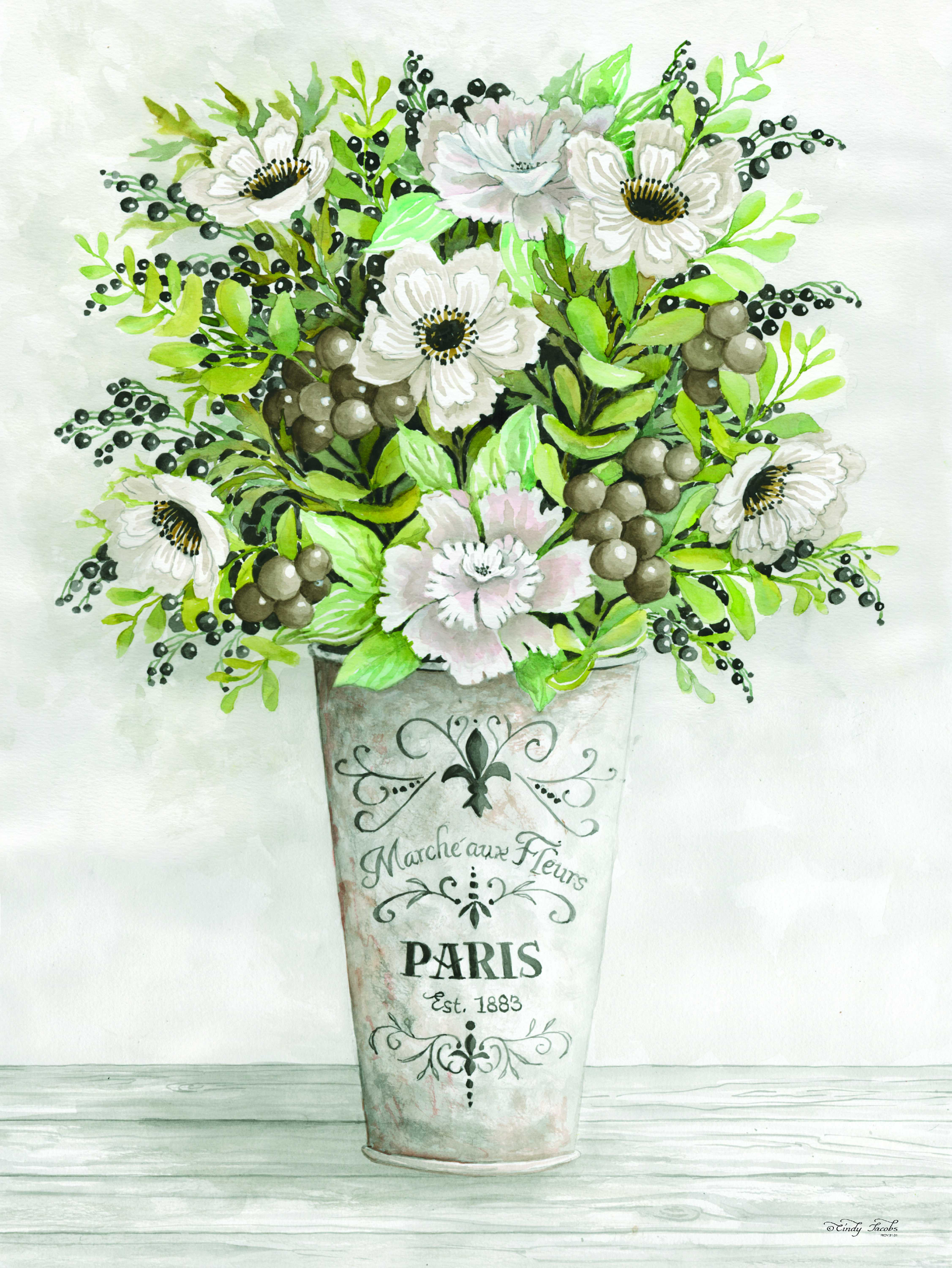 Ophelia & Co. French Floral II - Wrapped Canvas Print | Wayfair