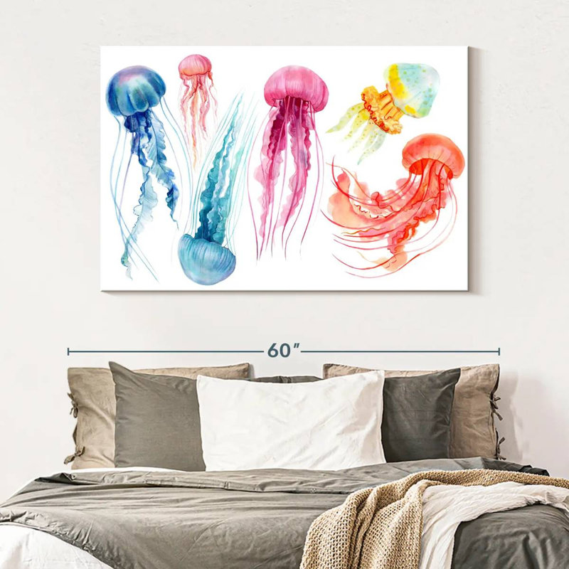 Brampt Dreamy Jellyfish, 34" H x 51" W