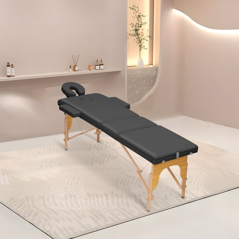 Table de massage pliable Loleatha, Noir, noir, noir, noir