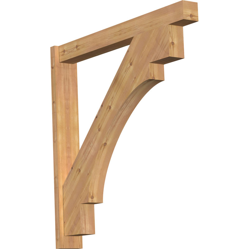 Persienne en bois Merced Block Rustic Timber, P 42 po x H 42 po, 6" W Douglas Fir (Rough Sawn)