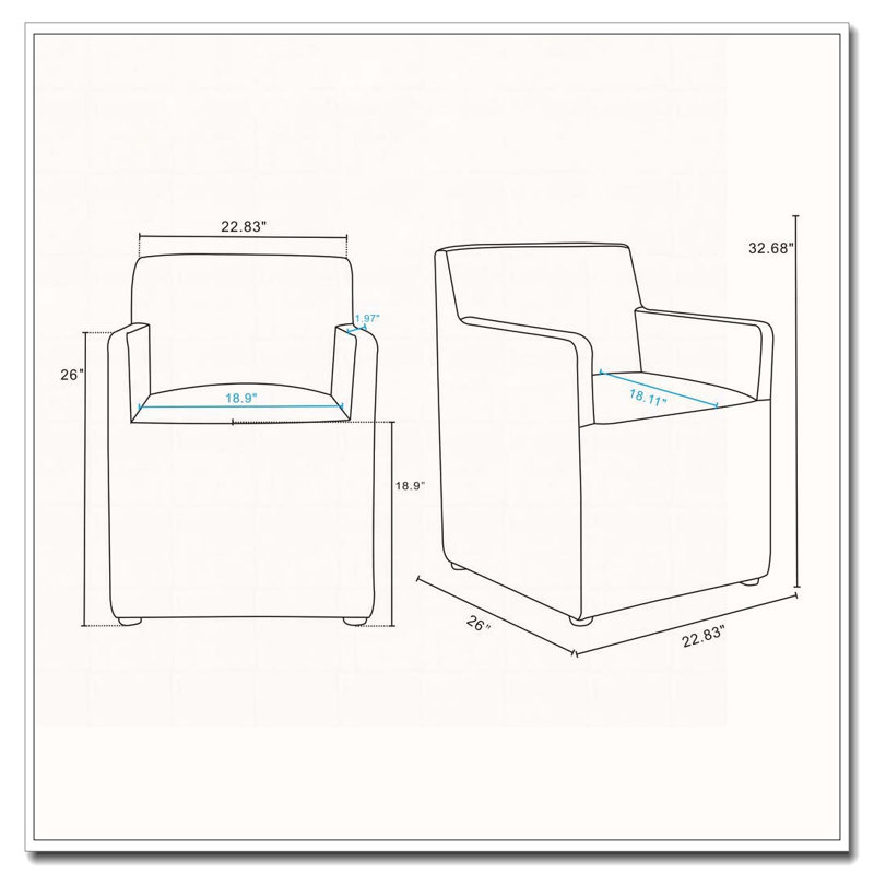 Fauteuil de salle à manger en similicuir, Gris