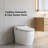 One Piece Heated Seat Smart Toilet, Tankless Automatic & Foot Sensor Flush, No Bidet, Soft Close Cover, White Night Light, Knob Control, Power Outage Flush, White
