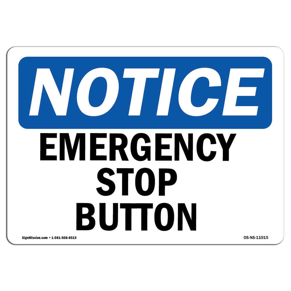 SignMission Emergency Stop Button Sign | Wayfair