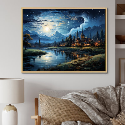 Masterpiece The Starry Night By Vincent - Landscapes Wall Art Living Room