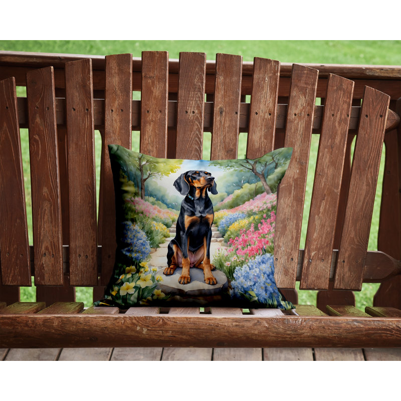 Coussin décoratif intérieur / extérieur Spring Path, H 14 po x l 14 po